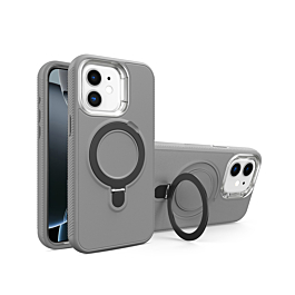 Support Heavy Duty Case with Wireless Charging Kickstand - GRAY for iPhone 11 (Only Ground Shipping)