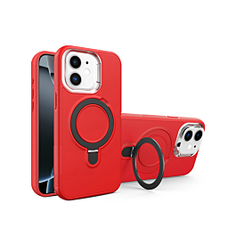 Support Heavy Duty Case with Wireless Charging Kickstand - RED for iPhone 11 (Only Ground Shipping)