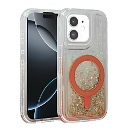 Wireless Charging Protective Glitter Liquid Bumper Case - RED for iPhone 11 (Only Ground Shipping)
