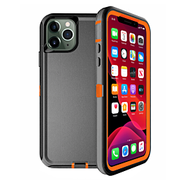 Heavy Duty Case for iPhone 11 Pro Max (BLACK & ORANGE) (Only Ground Shipping)