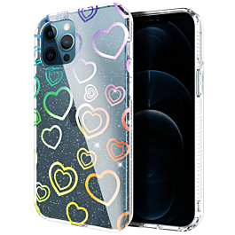 Laser Rainbow Soft TPU and Hard Plastic Case - Style 1 for iPhone 12 Pro Max (Only Ground Shipping)
