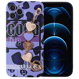 Full Cover Fashion Pearl Bracelet Flowers Design Case - C16 for iPhone 12 Pro Max (Only Ground Shipping)