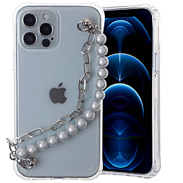 Fashion Pearl Bracelet Clear - C21 for iPhone 12 Pro Max (Only Ground Shipping)