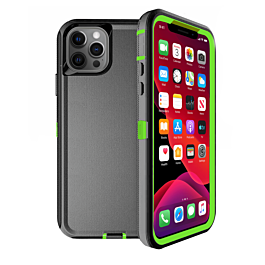 Heavy Duty Case for iPhone 12 Pro Max (BLACK & GREEN) (Only Ground Shipping)