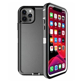 Heavy Duty Case for iPhone 12 Pro Max (BLACK & WHITE) (Only Ground Shipping)