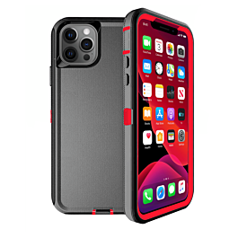 Heavy Duty Case for iPhone 12 Pro Max (BLACK & RED) (Only Ground Shipping)