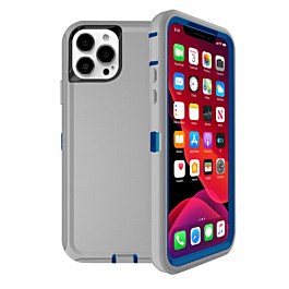 Heavy Duty Case for iPhone 12 Pro Max (GRAY & BLUE) (Only Ground Shipping)