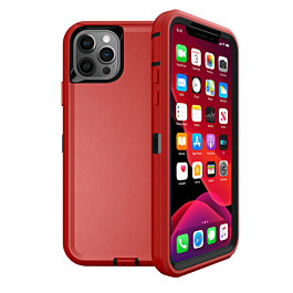 Heavy Duty Case for iPhone 12 Pro Max (RED & BLACK) (Only Ground Shipping)