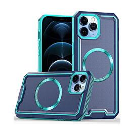 Non-Slip Translucent Matte Wireless Charging Case (BLUE) for iPhone 12 Pro Max (Only Ground Shipping)