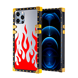 Square Case with Mirror Design - Style 4 for iPhone 12 Pro Max (Only Ground Shipping)