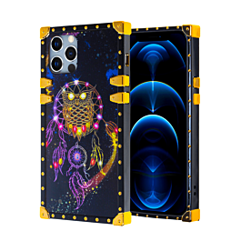 Acrylic Mirror Shiny Scratchproof Square Case with Ring - G155 for iPhone 12 Pro Max (Only Ground Shipping)