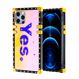 Square Case with BLUE Light Design - 8 for iPhone 12 Pro Max (Only Ground Shipping)