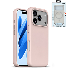 xBase by PowerPeak Liquid Silicone Gel/Rubber MagSafe for iPhone 17 Pro (PINK) (Only Ground Shipping)