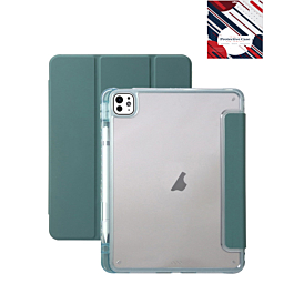 Smart Full Body Magnet Cover - DARK GREEN for iPad Air 13 2024 / Pro 12.9 (3rd / 4th / 5th / 6th) (Only Ground Shipping)