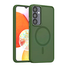 New Magnetic Wireless Charging Case - DARK GREEN for Galaxy A14 (Only Ground Shipping)