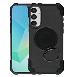 Hybrid Tuff Case with Magnetic Kickstand (BLACK) for Galaxy A14 4G / 5G (Only Ground Shipping)