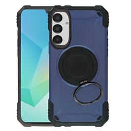 Hybrid Tuff Case with Magnetic Kickstand (DARK BLUE) for Galaxy A14 4G / 5G (Only Ground Shipping)