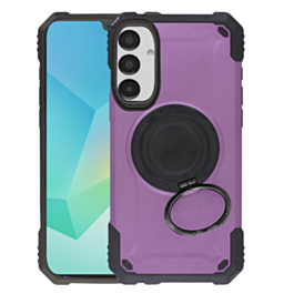 Hybrid Tuff Case with Magnetic Kickstand (PURPLE) for Galaxy A14 4G / 5G (Only Ground Shipping)