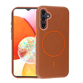 Magnetic Leather Soft Cases - GOLDEN BROWN for Galaxy A16 (Only Ground Shipping)