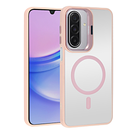 Thin Magnetic Clear Case with Camera Stand Kickstand - PINK for Galaxy A17 (Only Ground Shipping)