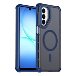 Dual Layer Electroplated Border Wireless Charging Case (DARK BLUE) for Galaxy A17 / A26 5G (Only Ground Shipping)