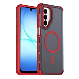 Dual Layer Electroplated Border Wireless Charging Case (RED) for Galaxy A17 / A26 5G (Only Ground Shipping)