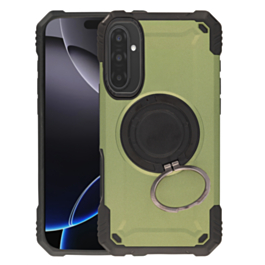 Hybrid Tuff Case with Magnetic Kickstand (ARMY GREEN) for Galaxy A17 (Only Ground Shipping)