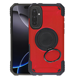 Hybrid Tuff Case with Magnetic Kickstand (RED) for Galaxy A17 (Only Ground Shipping)
