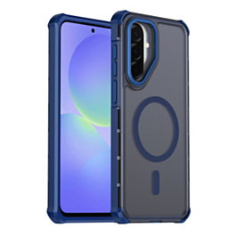 Dual Layer Electroplated Border Wireless Charging Case (BLUE) for Galaxy A36 5G / A37 5G / A56 5G (Only Ground Shipping)
