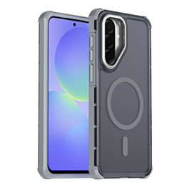 Dual Layer Electroplated Border Wireless Charging Case (GRAY) for Galaxy A36 5G / A37 5G / A56 5G (Only Ground Shipping)