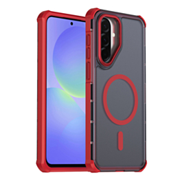 Dual Layer Electroplated Border Wireless Charging Case (RED) for Galaxy A36 5G / A37 5G / A56 5G (Only Ground Shipping)