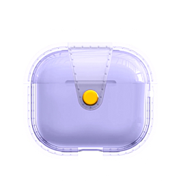 Soft Silicone Transparent Case - PURPLE for Airpods 4th Gen (Only Ground Shipping)