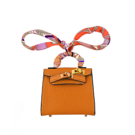 AirPods Pro (1st / 2nd Gen) / Airpods 4th Gen Bag Design Leather Case - ORANGE (Only Ground Shipping)