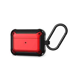 AirPods Pro (1st / 2nd Gen) ShockProof TPU+PC Case - BLACK & RED (Only Ground Shipping)