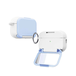 Creative Makeup Mirror Stand Holder Case  - BLUE for AirPods Pro 3 (Only Ground Shipping)