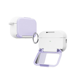 Creative Makeup Mirror Stand Holder Case  - LIGHT PURPLE for AirPods Pro 3 (Only Ground Shipping)