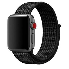 iWatch (42/44/45mm) Nylon Band - BLACK WHITE (Only Ground Shipping)