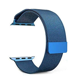 iWatch (42/44/45/49mm) Milanese Stainless Steel Band - BLUE (Only Ground Shipping)