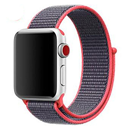 iWatch (42/44/45mm) Nylon Band - ELECTRIC RED (Only Ground Shipping)
