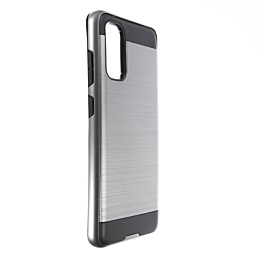 Galaxy S20 Hybrid Metal Brushed Case- GRAY (Only Ground Shipping)