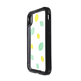 Clear Pattern Protective Case - LEAVES for iPhone XR (Only Ground Shipping)