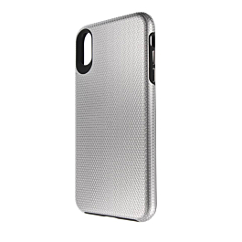 Shock Absorption Protective Dual Layer Case - SILVER for iPhone XR (Only Ground Shipping)