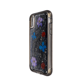 Flowers Heavy Duty Shockproof Case - BLACK for iPhone XR (Only Ground Shipping)