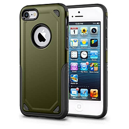 Armor Dual Layer Impact Shockproof Cover - DARK GREEN for iPhone 5SE / 5S / 5G (Only Ground Shipping)