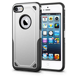 Armor Dual Layer Impact Shockproof Cover - SILVER for iPhone 5SE / 5S / 5G (Only Ground Shipping)