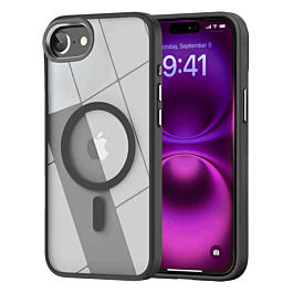 Shiny Magnetic Clear Cases - BLACK for iPhone 7 (Only Ground Shipping)