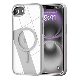 Shiny Magnetic Clear Cases - WHITE for iPhone 7 (Only Ground Shipping)