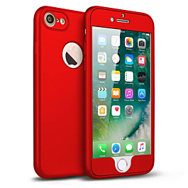 Fully Covering Shockproof Case - RED for iPhone 8P / 7P (Only Ground Shipping)