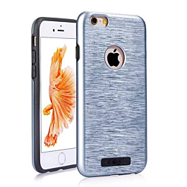 New Hybrid Metal Brushed Case - LIGHT BLUE for iPhone 8P / 7P (Only Ground Shipping)