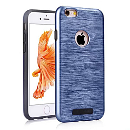 New Hybrid Metal Brushed Case - NAVY BLUE for iPhone 8P / 7P (Only Ground Shipping)